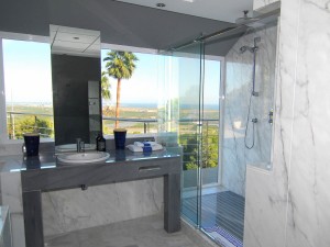 Salle de bain vitrée
