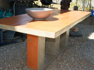 Fabrication d'une table en béton ciré
