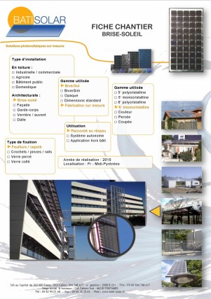 Brise-soleil photovoltaïque