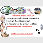Offre de prêt entre particulier sérieux et ...