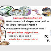 (pret.suisse.ch@gmail.com ) Pour prêt entre ...