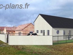 Perpective/insertion d'une maison traditionnelle ...