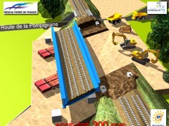Mise en place d'un pont-rails par ripage sur ...