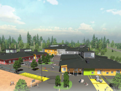 La plus grande école en bois massif
