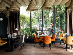 Restaurant Splash en vitrage chauffant.