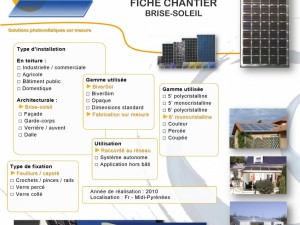 Brise-soleil photovoltaïque