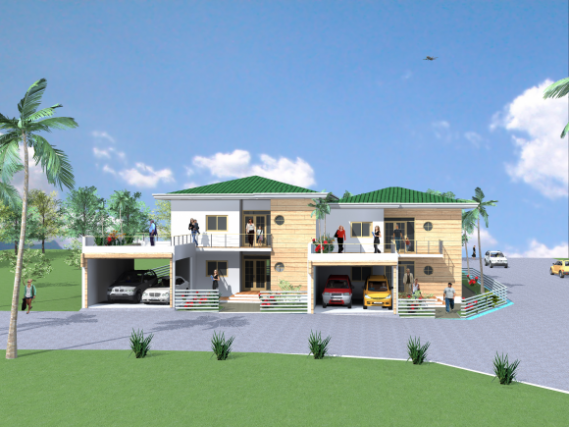 Duplex jumelés type T4 Commune d'Akanda-Libreville Nord
