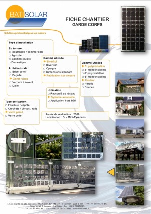 Garde-corps photovoltaïque